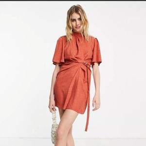 ASOS DESIGN linen mini dress NWT